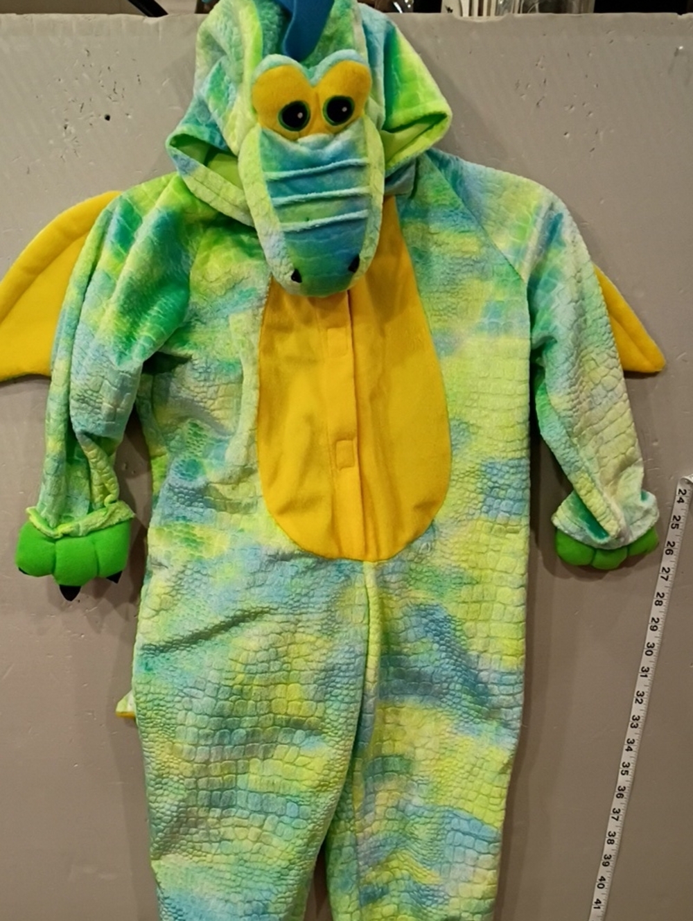 Princess Paridise Kids' Green Dragon Costume with Yellow Belly - Hooded Hallowee
